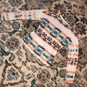 Long sleeve Aztec design sweater